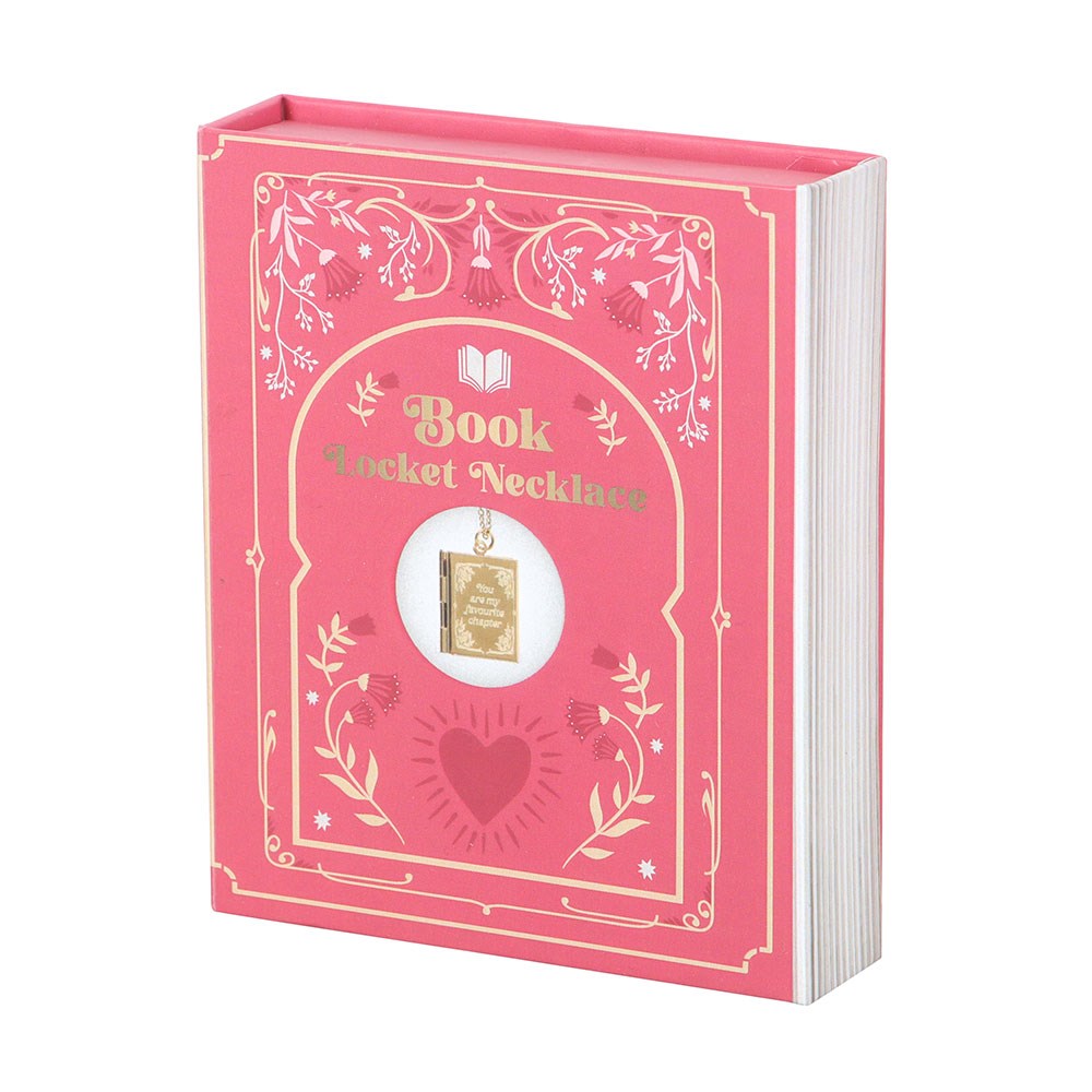 Buchförmige Medaillon-Halskette in Geschenkbox