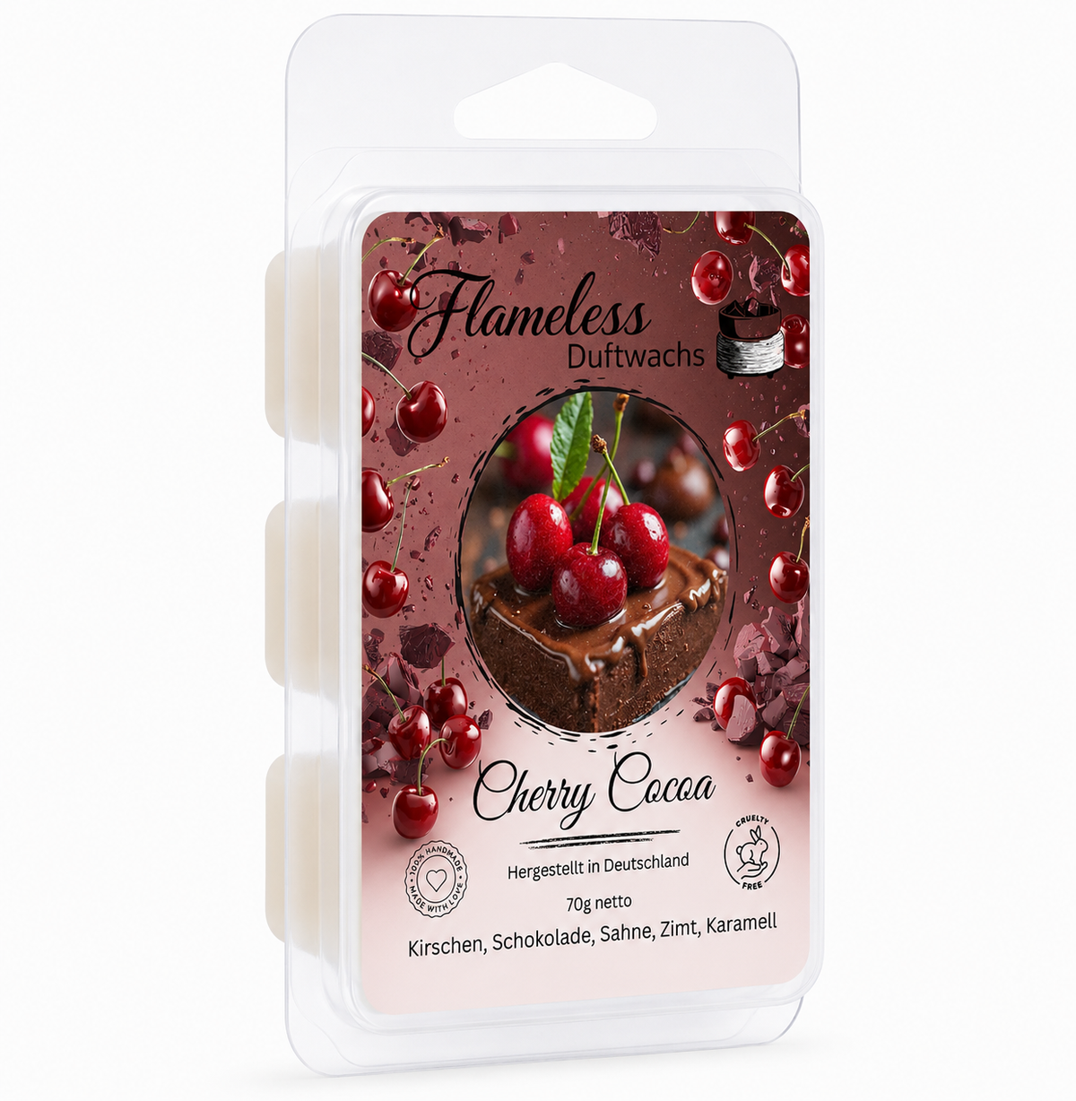 FLAMELESS Soja-Duftwachs CHERRY COCOA 70 g