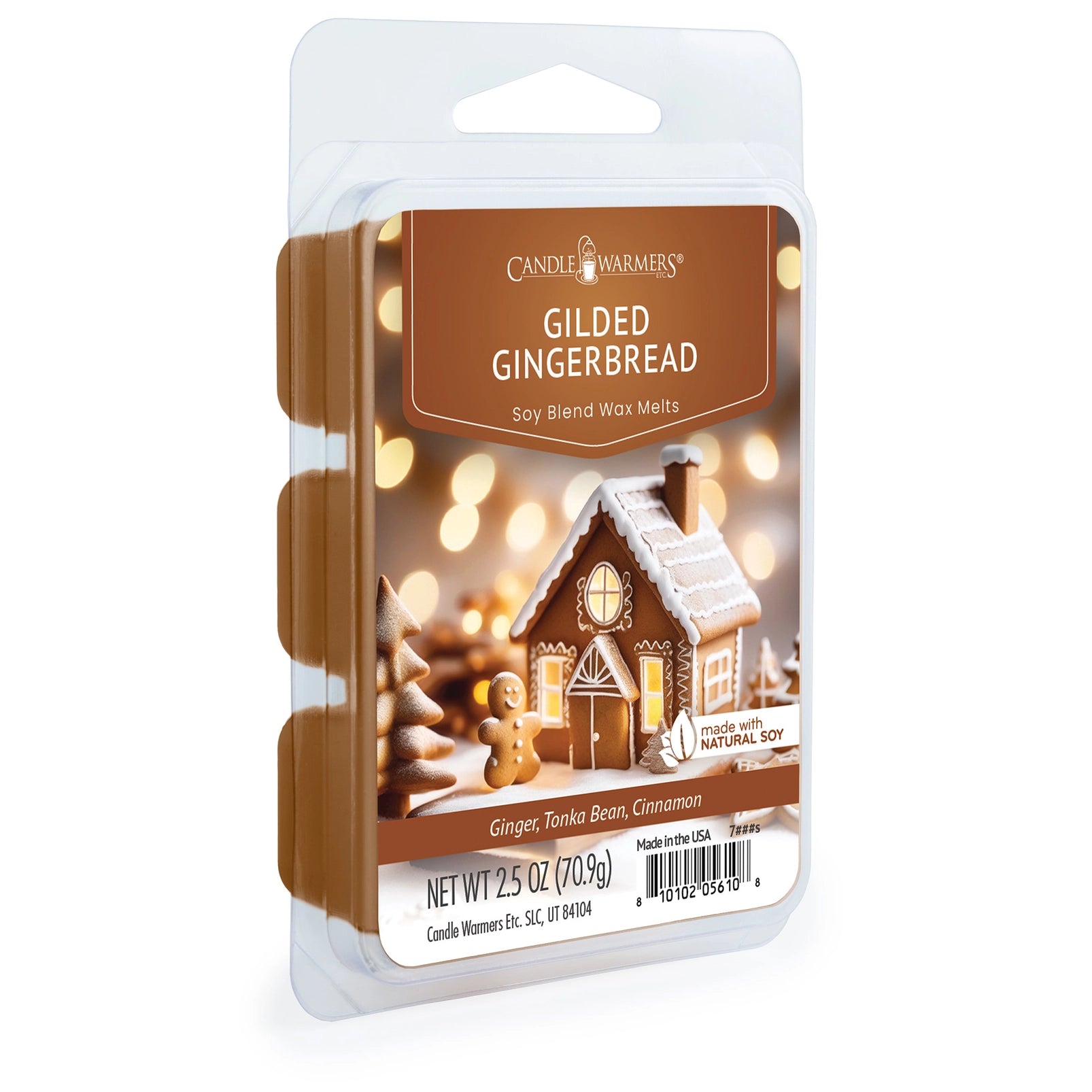 Wachsmelt – Gingerbread | Handgegossen aus 100% Sojawachs, Warmer Lebkuchen-Duft