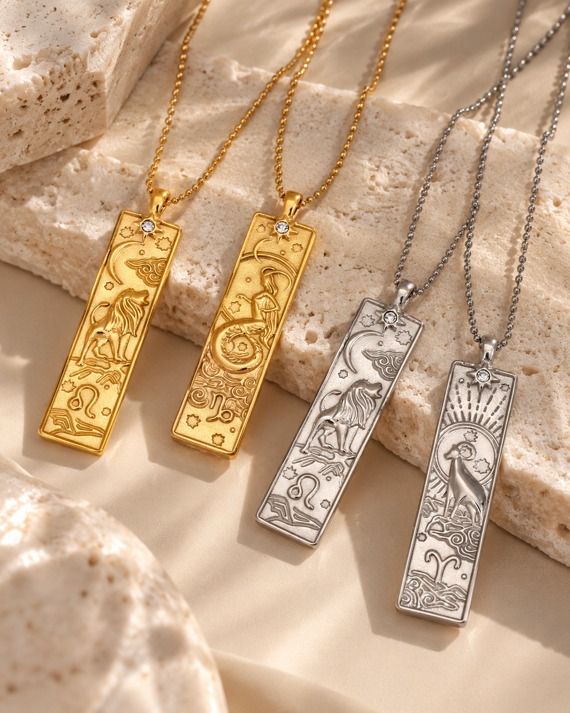 CELESTIAL ZODIAC Sternzeichen Ketten Gold und Silber – astrologischer Schmuck von ANNURAH