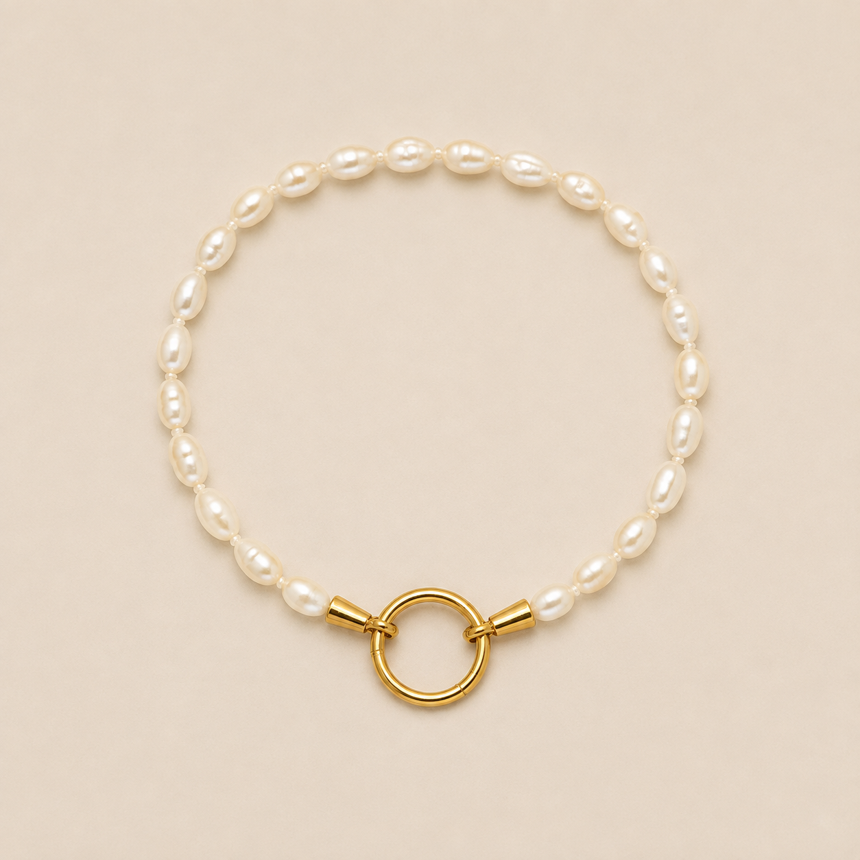 Pearl Ring Armband – Kunstperlen Armband für Charms
