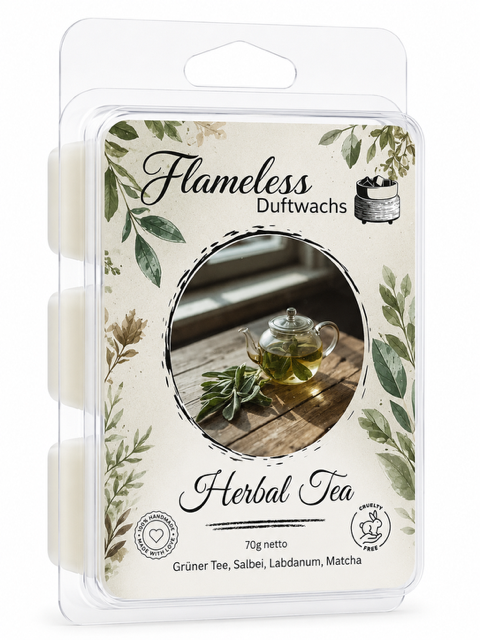 FLAMELESS Soja-Duftwachs HERBAL TEA 70 g