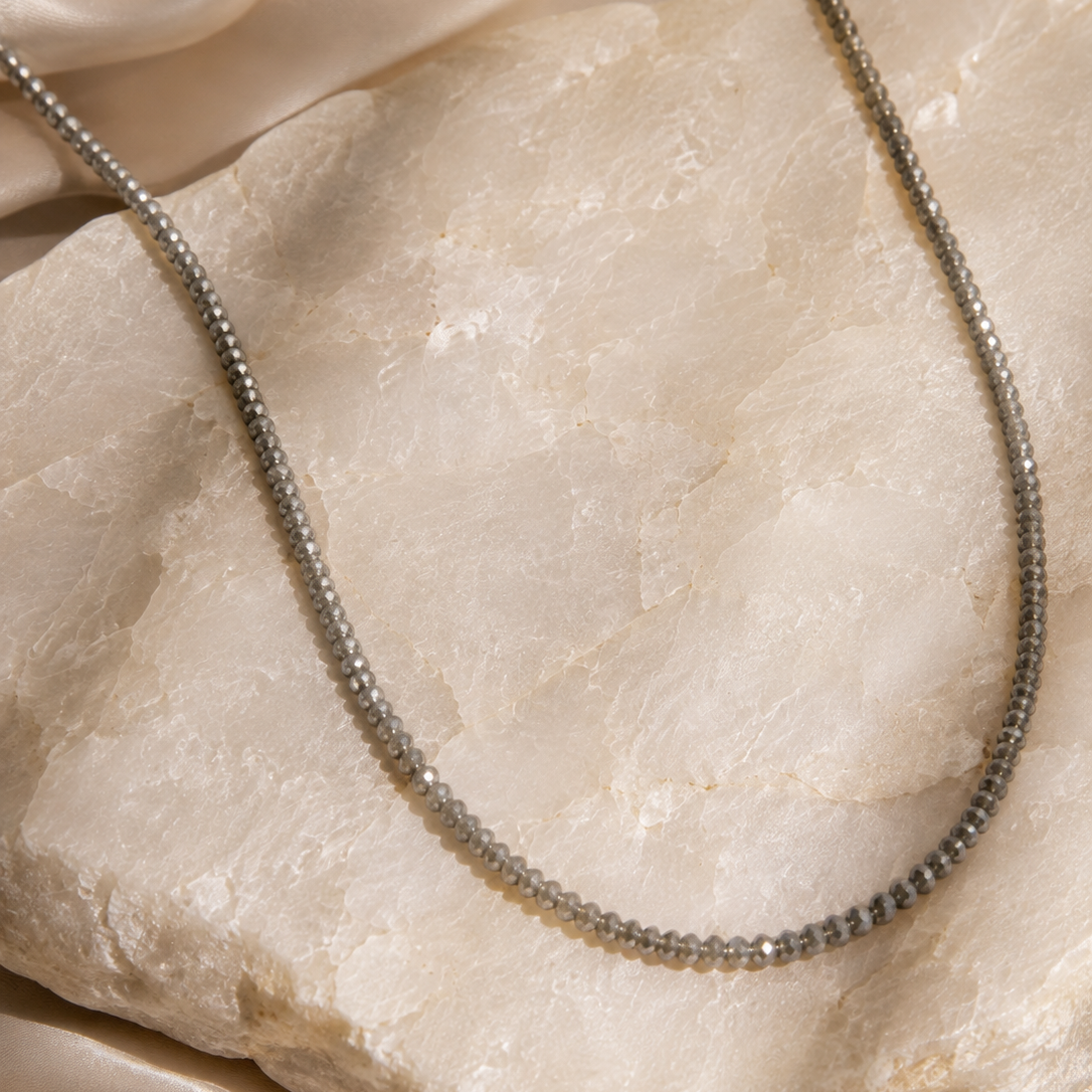 Echter Naturdiamant Kette vergoldet – 925 Sterling Silber - LIMITIERT