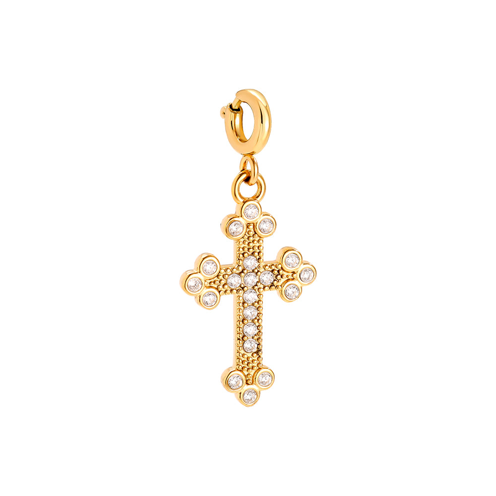 Diamond Cross Charm