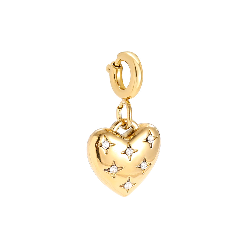 Diamond Heart Charm