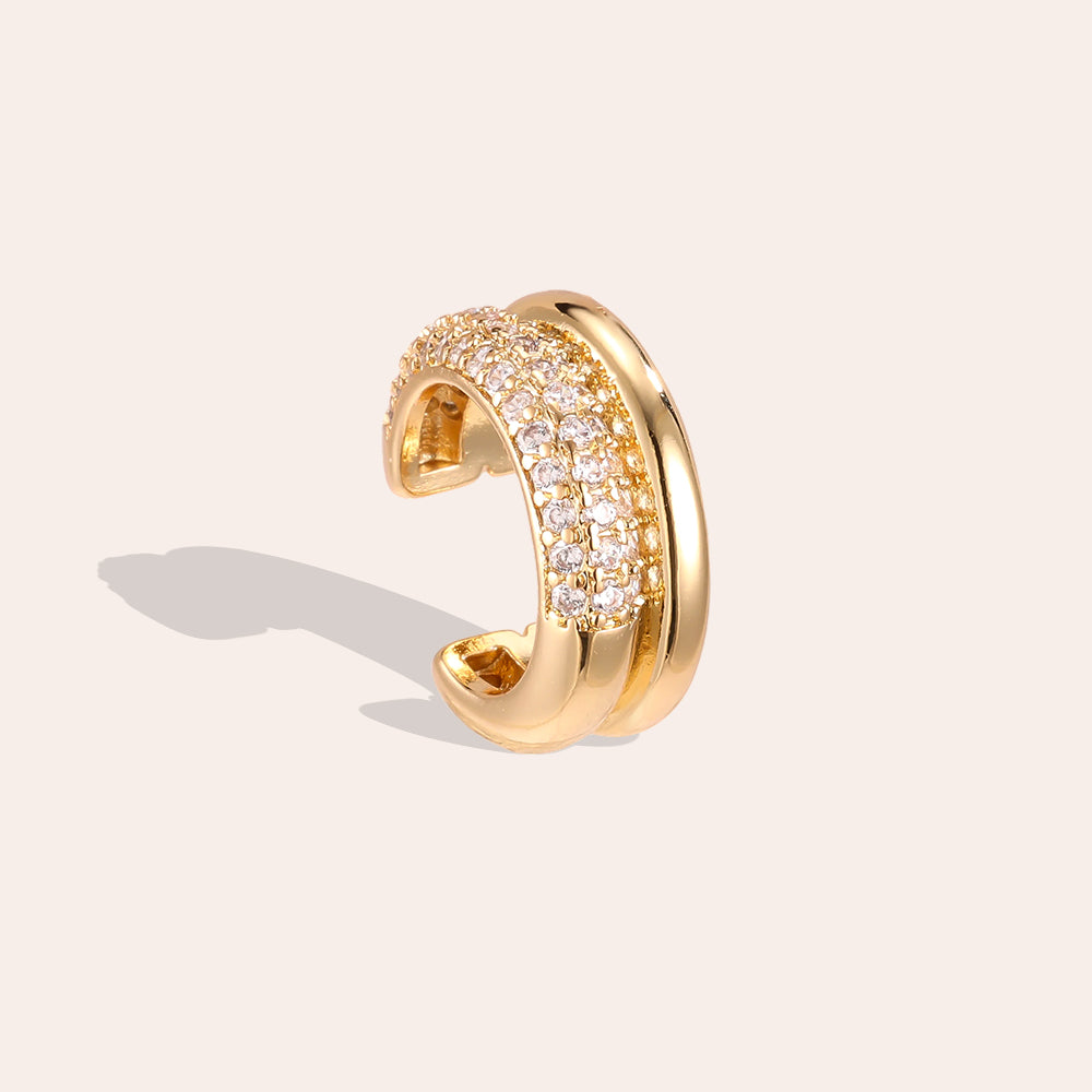 Funkelnder Ear Cuff – Gold & Silber