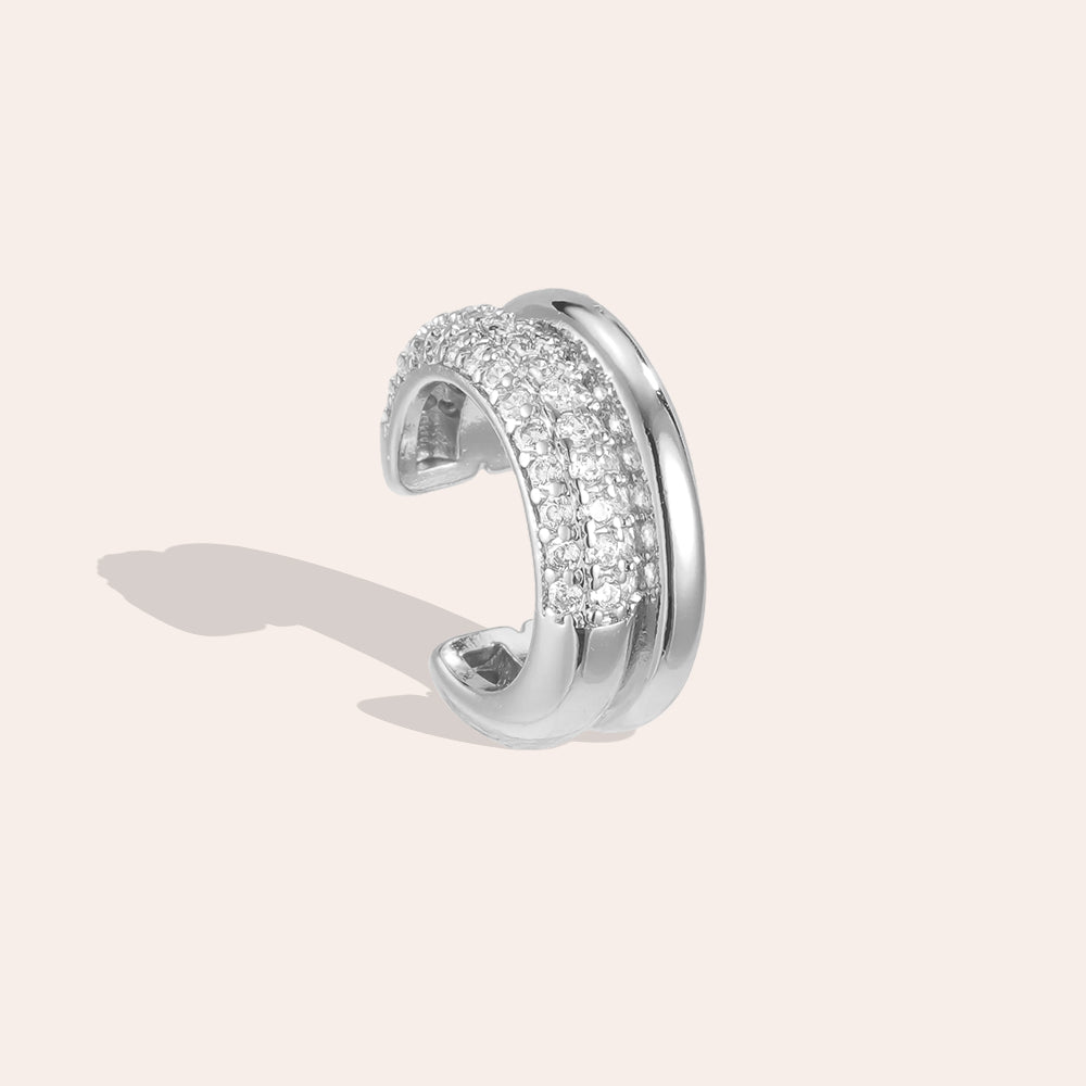 Funkelnder Ear Cuff – Gold & Silber