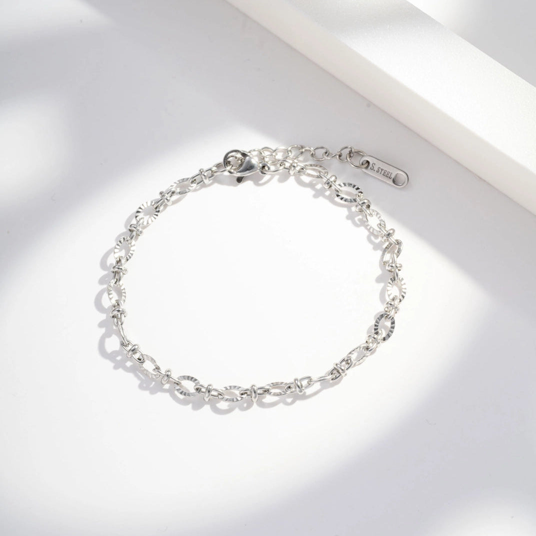Glieder-Armband für Charms aus Edelstahl – Silber