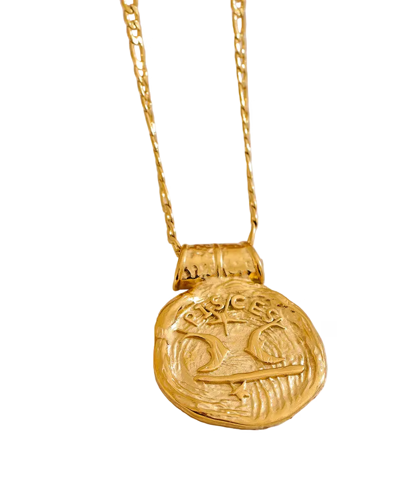 Antique Zodiac Kette – Antike Sternzeichen Halskette Gold