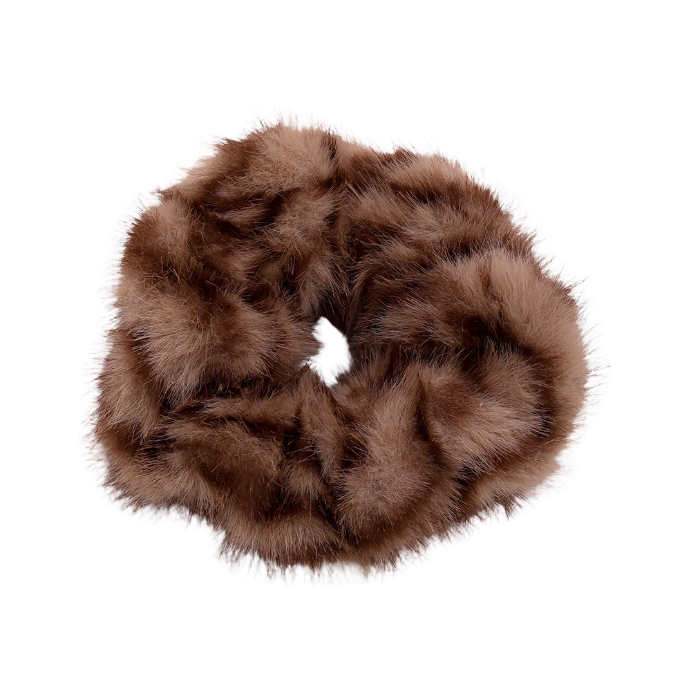 Fluffy Scrunchie - Taupe