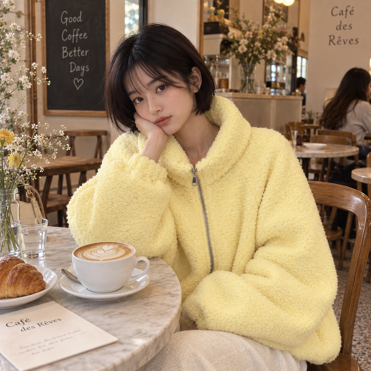 Teddy Zipper Jacke – Cozy & Oversized