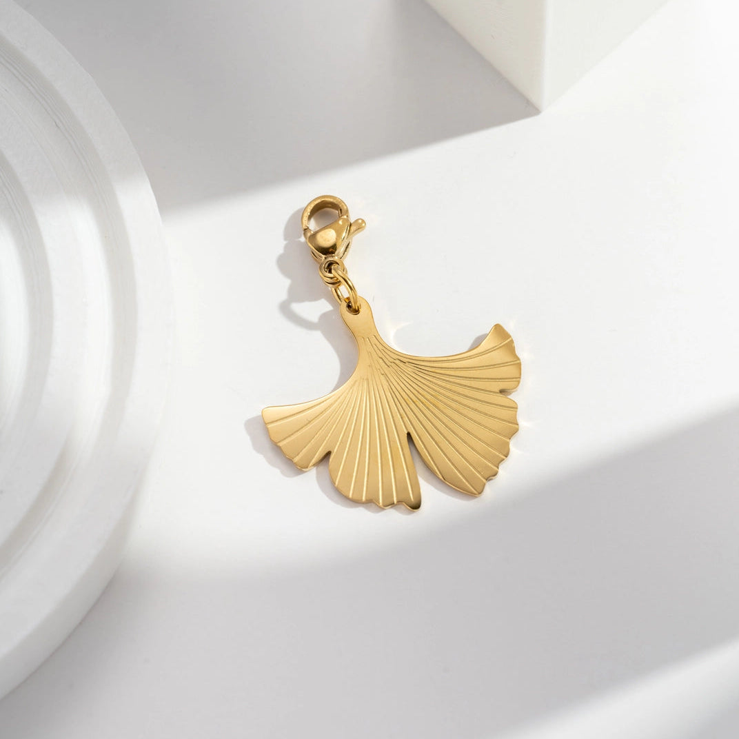 Edelstahl Charm - Ginko