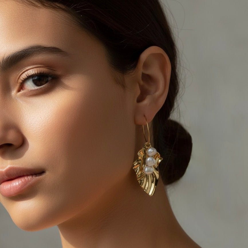 Gold- & Perlenringe – Elegante Statement-Ohrringe mit Süditalienischem Flair