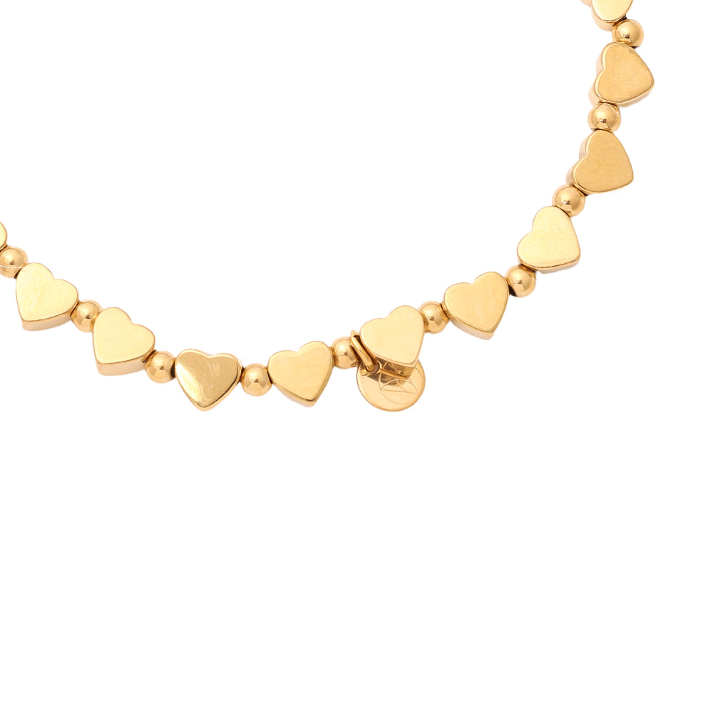 Elastic Heart Chain Armkette aus Edelstahl – Elastisches Herz-Armband