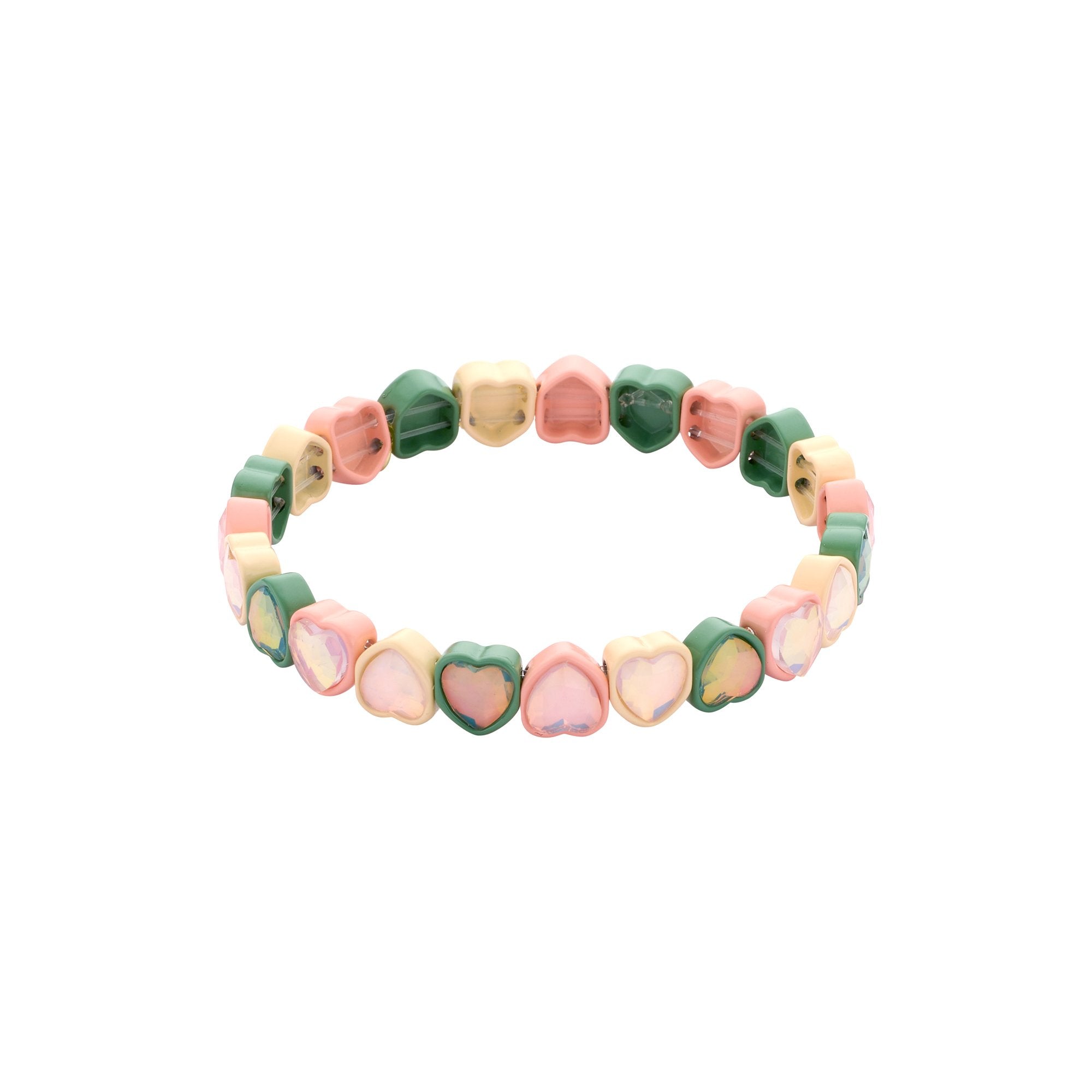 Green Aura Heart elastisches Armband – Herz mit Aura-Effekt