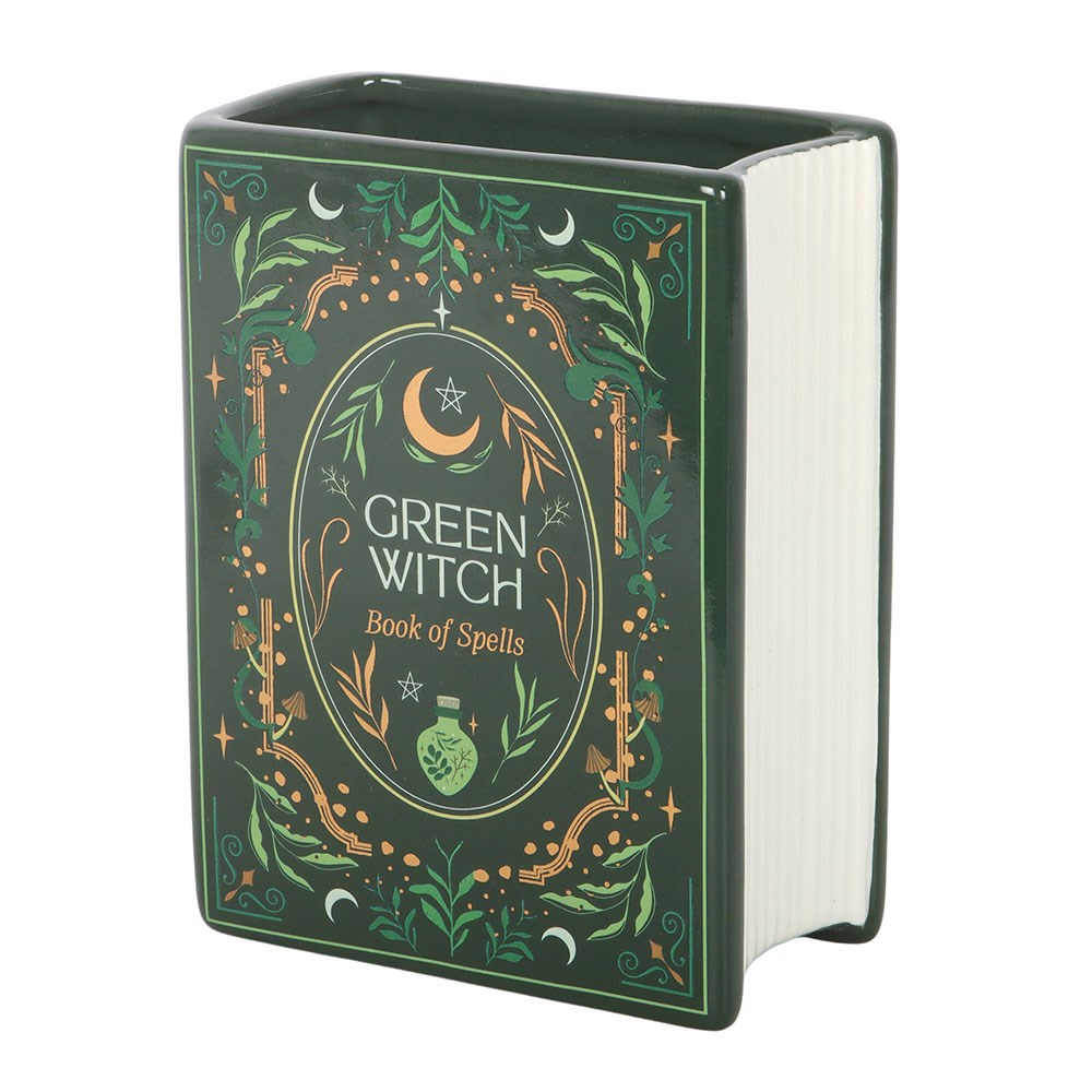 Green Witch Buch-Vase – Keramikvase im Grimoire-Design