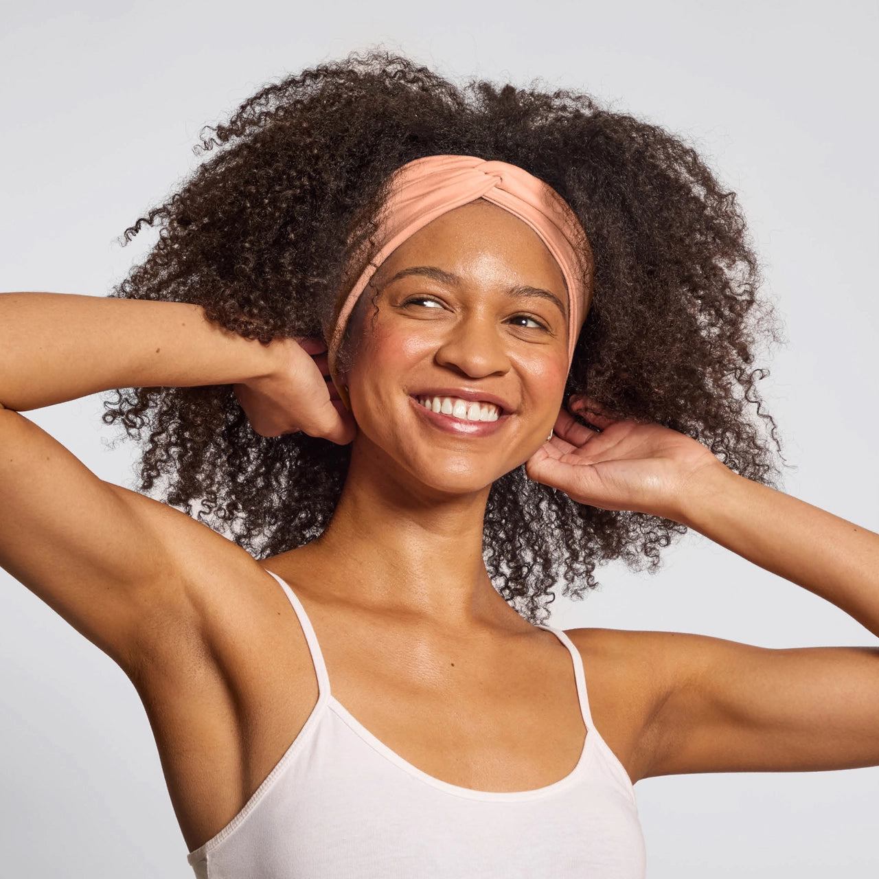 Haarbänder aus recyceltem Stoff – 2er-Set Twist Rosenholz