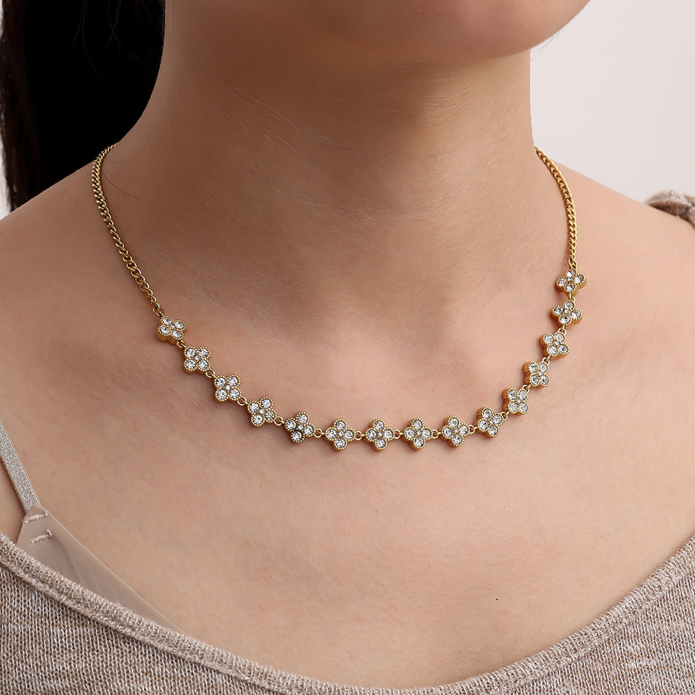 Lucky Flower Diamond Kette