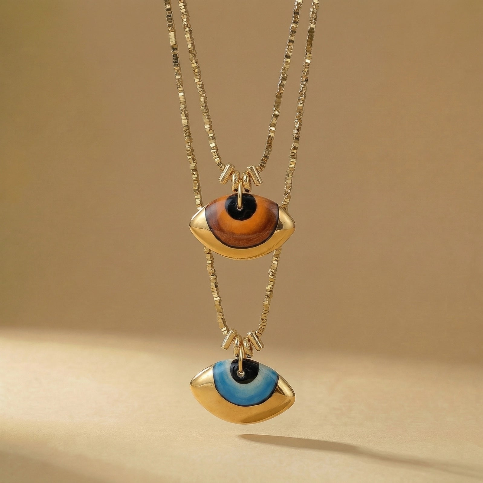 Keramik-Halskette „Calypso“ mit Nazar-Amulett