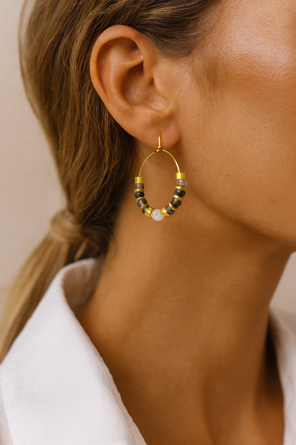 Verdana Hoops - Moosachat & Mondstein