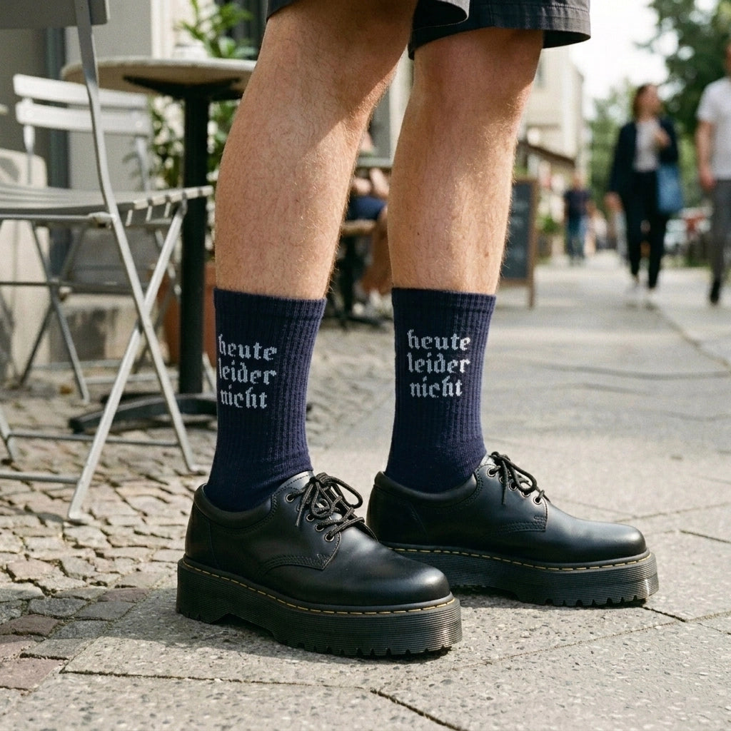 Heute leider nicht Socken aus Bio-Baumwolle – Berliner Clubkultur für deine Füße
