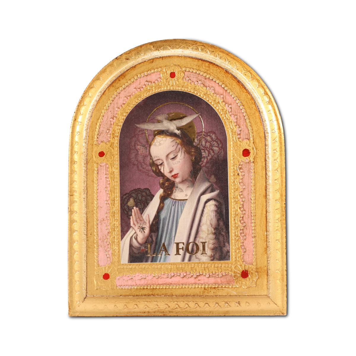 Der Glaube – Holztafel mit Illustration & Vergoldung