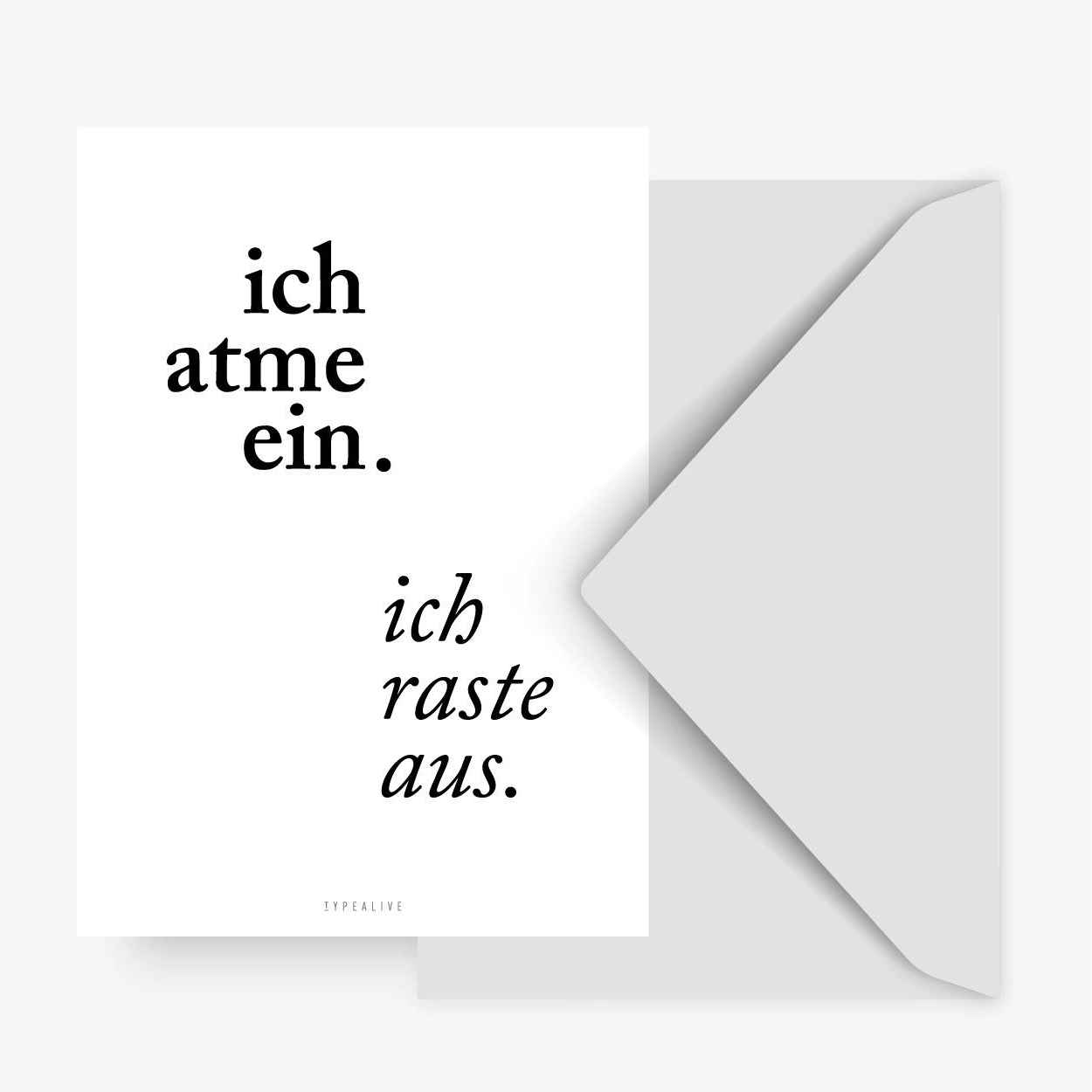 Postkarte - Ich atme ein