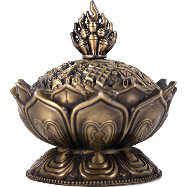 Metall-Räucherkegelhalter „Lotus“