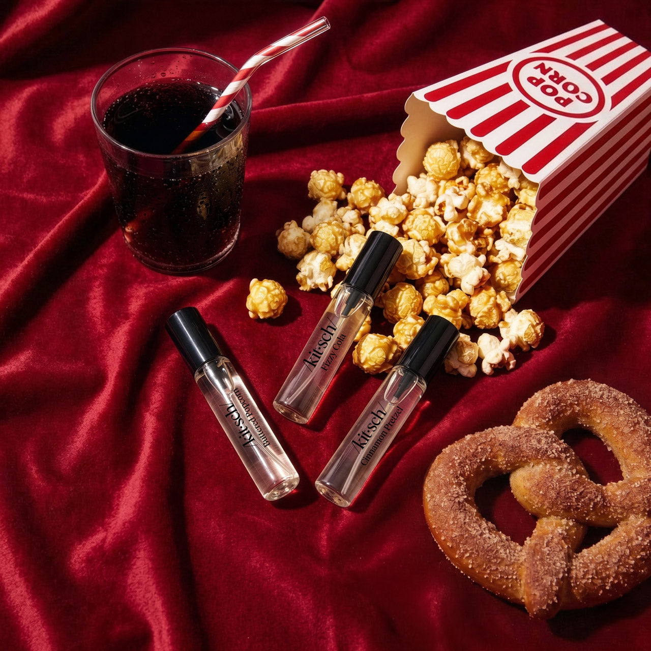 Kino-Haarparfüm Trio-Set – Popcorn, Cola & Zimtbrezel für echte Filmfans