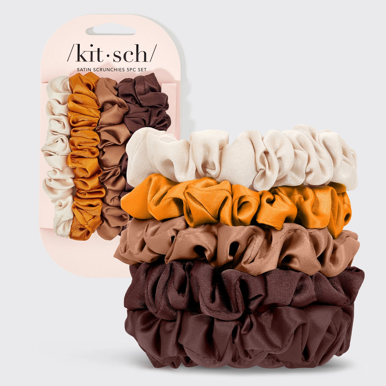 Kitsch Satin Petite Scrunchies 5er-Set – Sedona