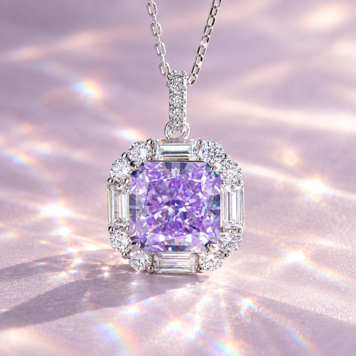 Radiant Diamond – Lavender Éclat Kette