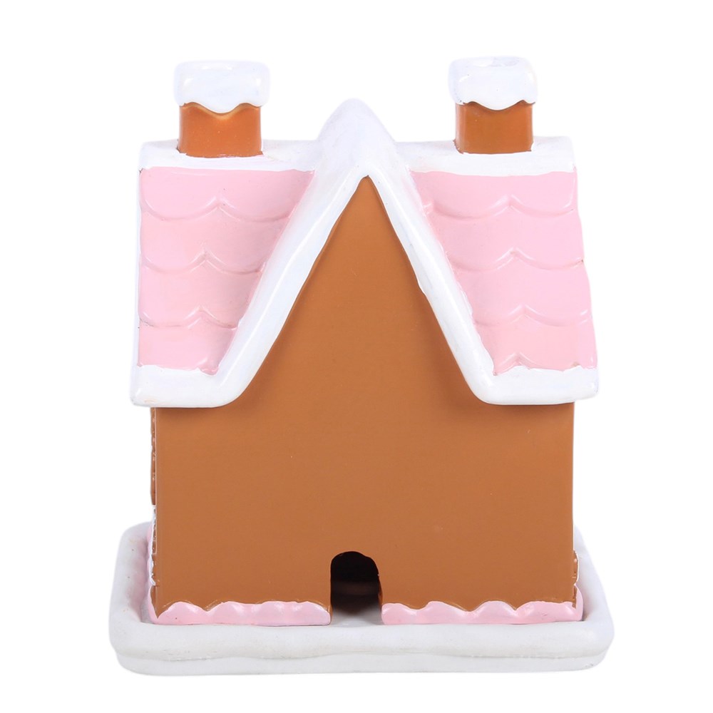 Rosa Lebkuchenhaus - Räucherkegelhalter
