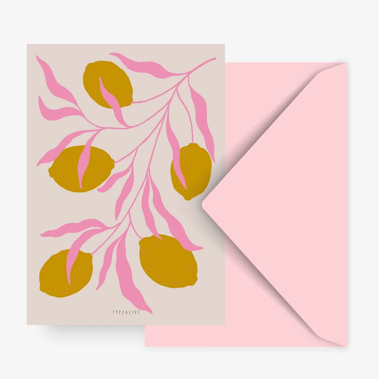 Postkarte - Pink Lemon