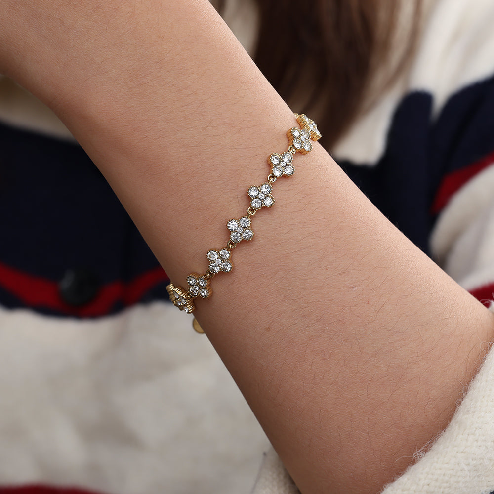 Lucky Flower Diamond Tennis Armband