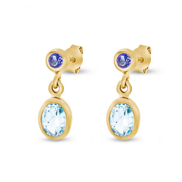 LUNARA Topaz & Tansanit Ohrringe