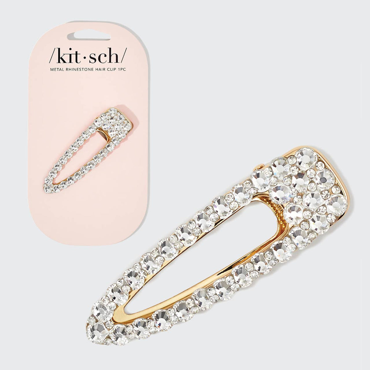 Kitsch Golden Sparkle – Große Haarspange mit Strasssteinen