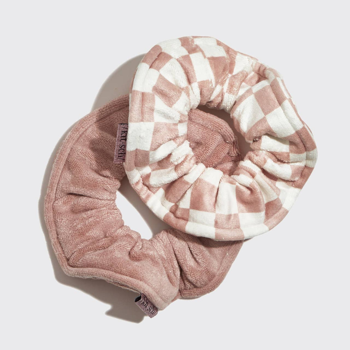 Kitsch Quick Dry – Mikrofaser Towel Scrunchies Terracotta Check | 2er Set