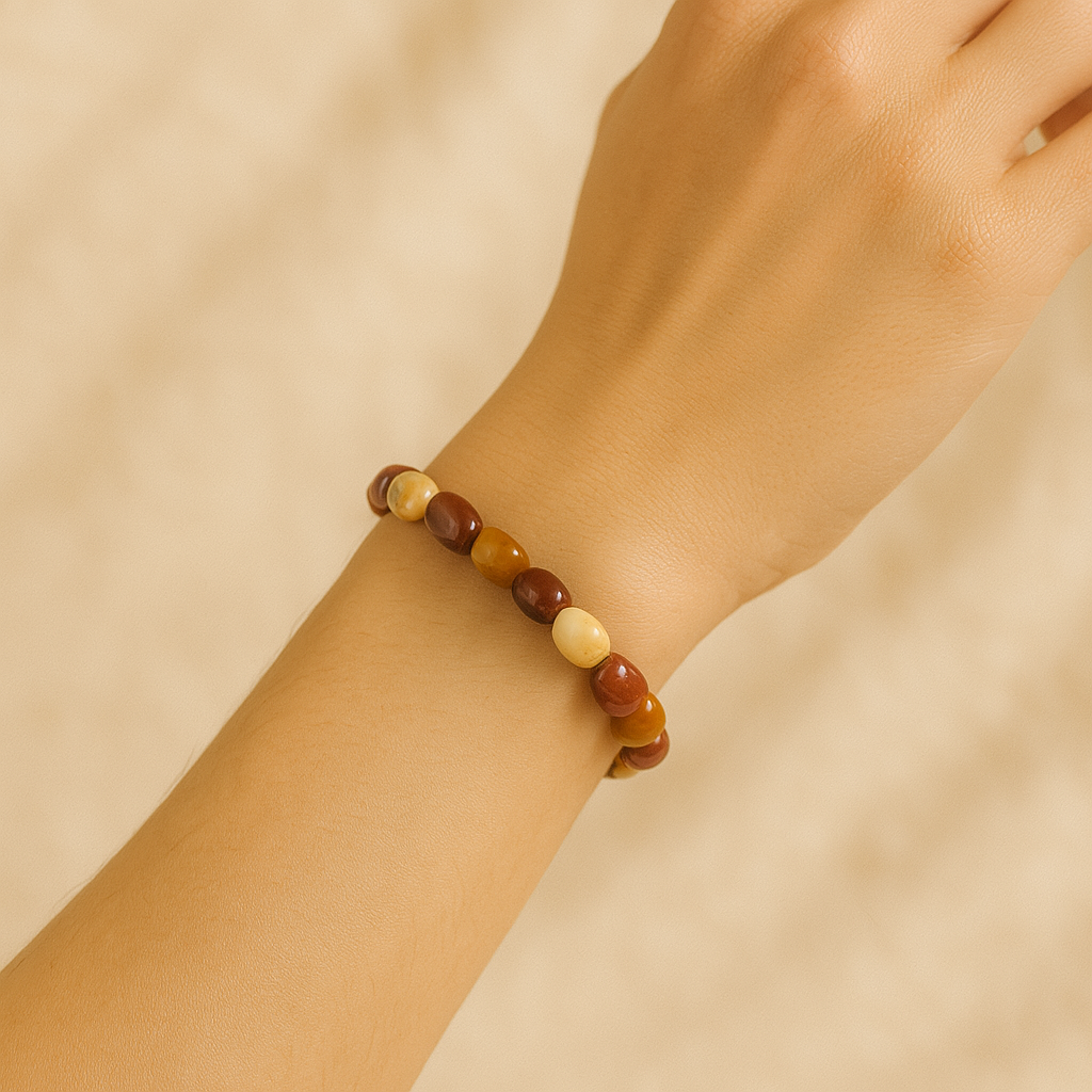 Mookait Trommelstein Armband