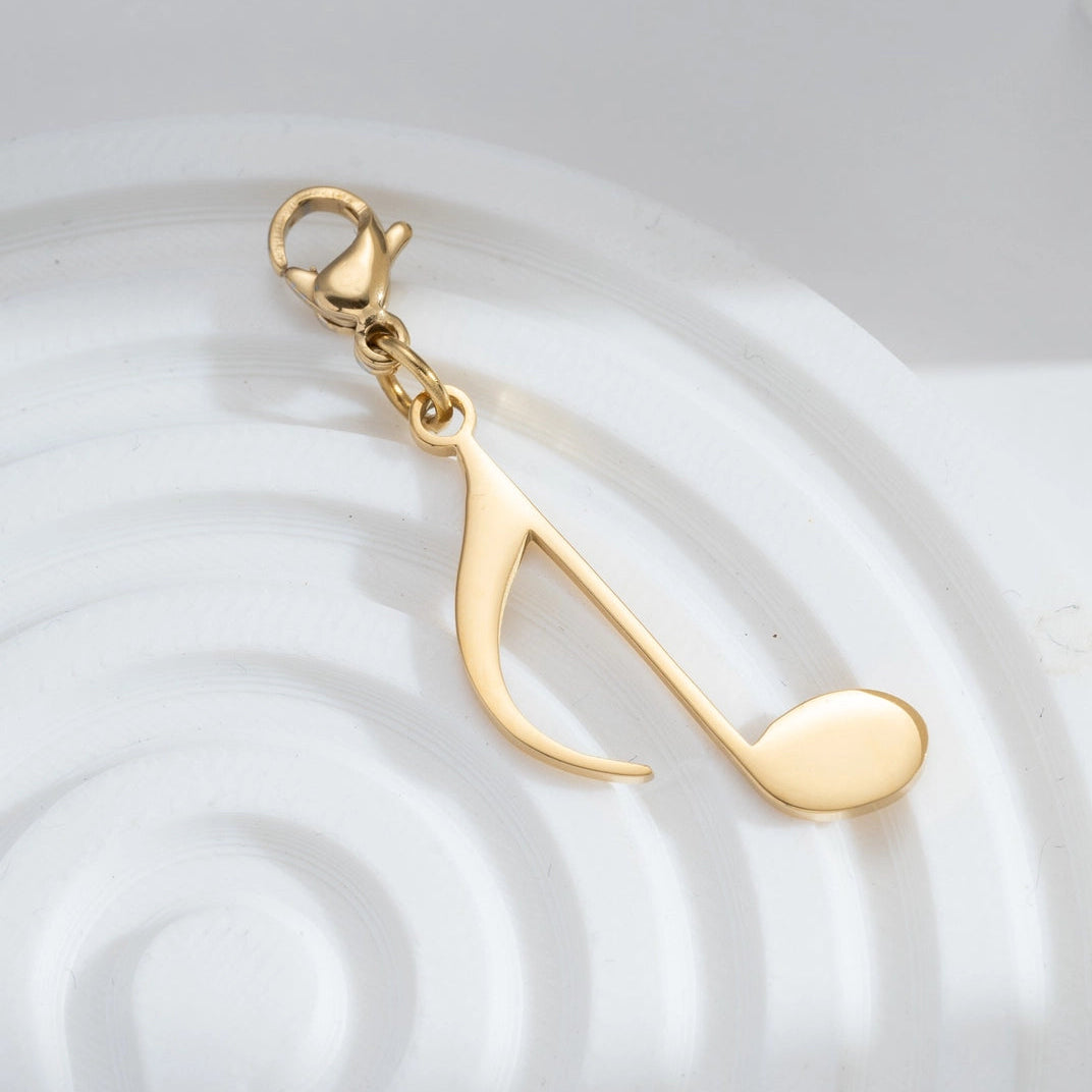 Edelstahl Charm - Musiknote