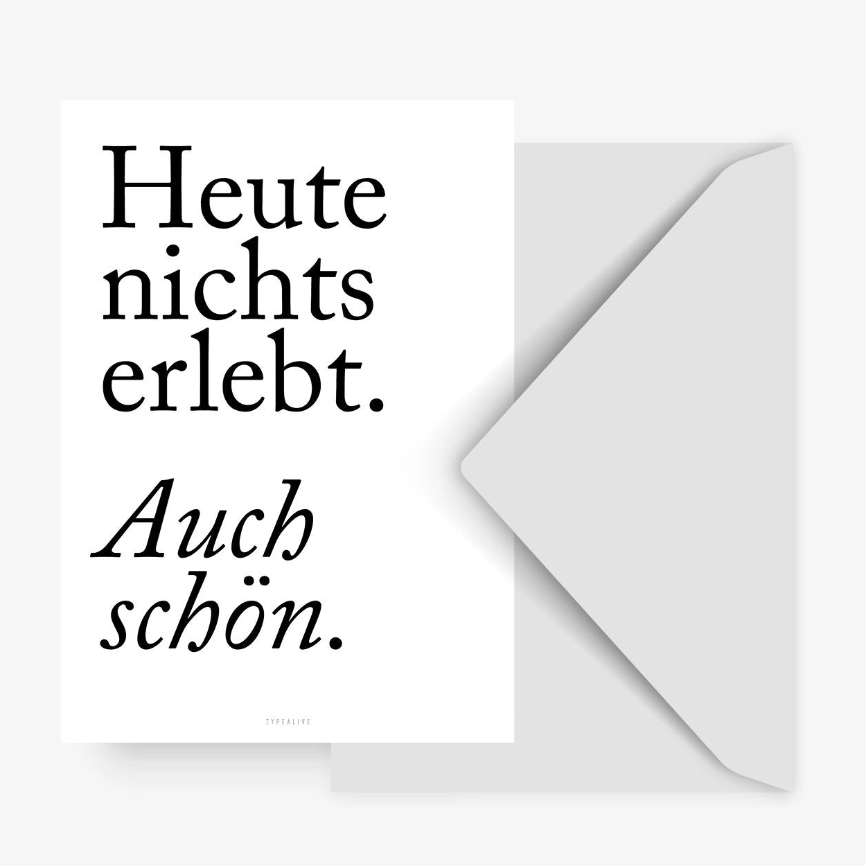 Postkarte - Nichts erlebt