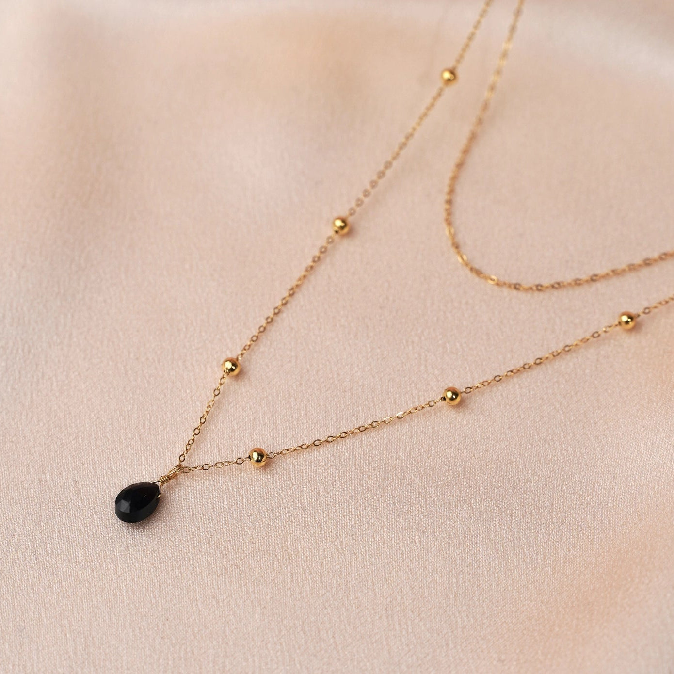 Onyx Double Drop Kette