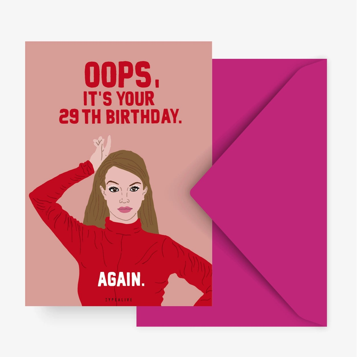 Postkarte - Oops Birthday