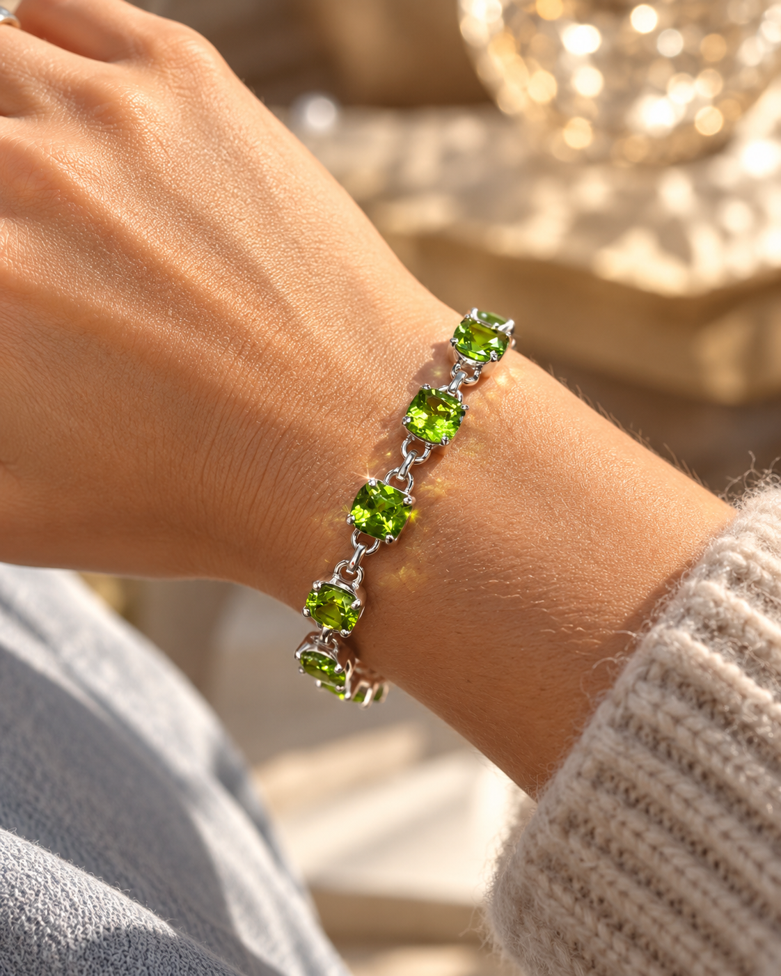 Peridot Armband – 925 Sterling Silber