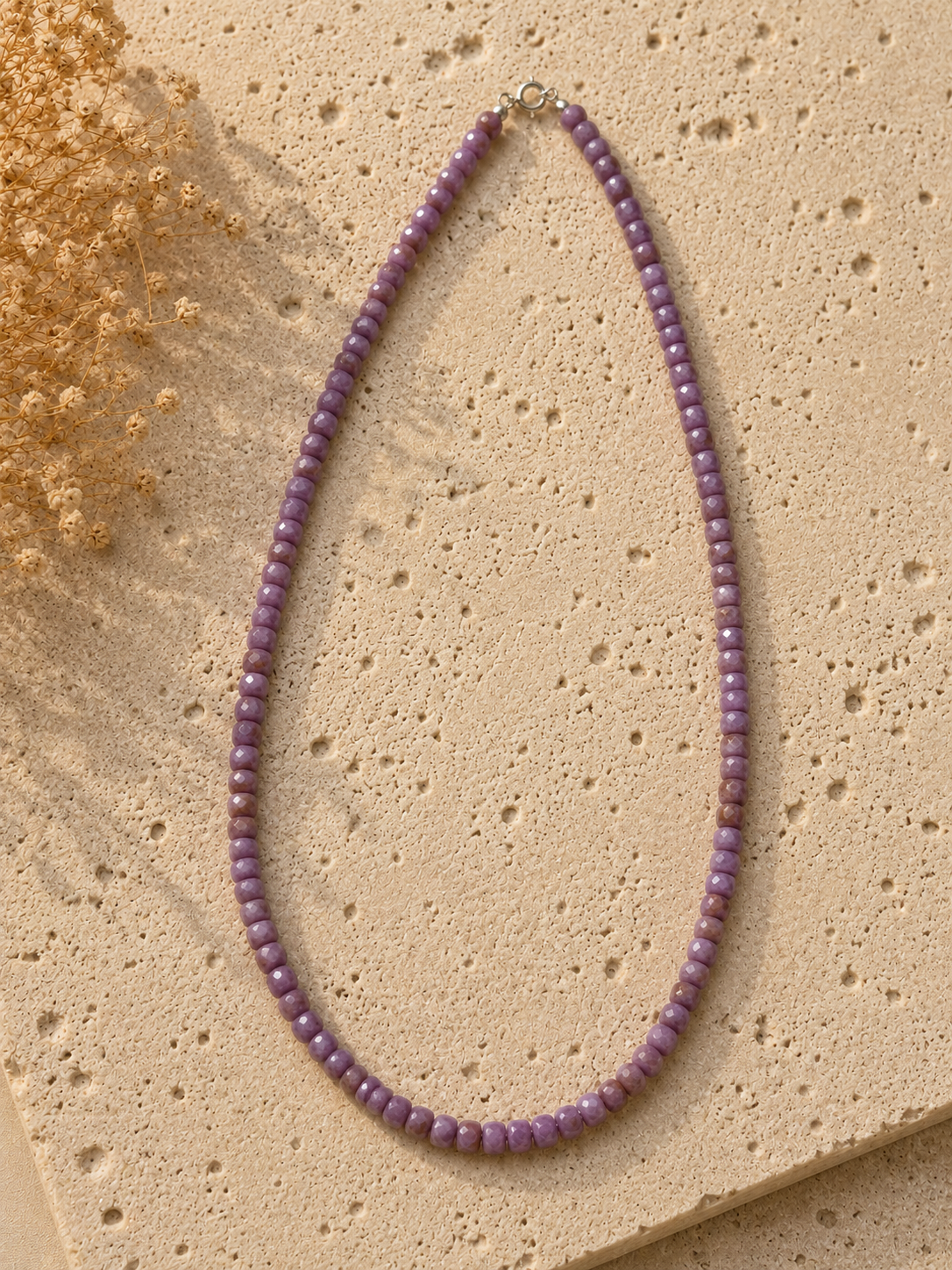 Phosphosiderit Kette facettiert 6 mm – Edelsteinkette 45 cm