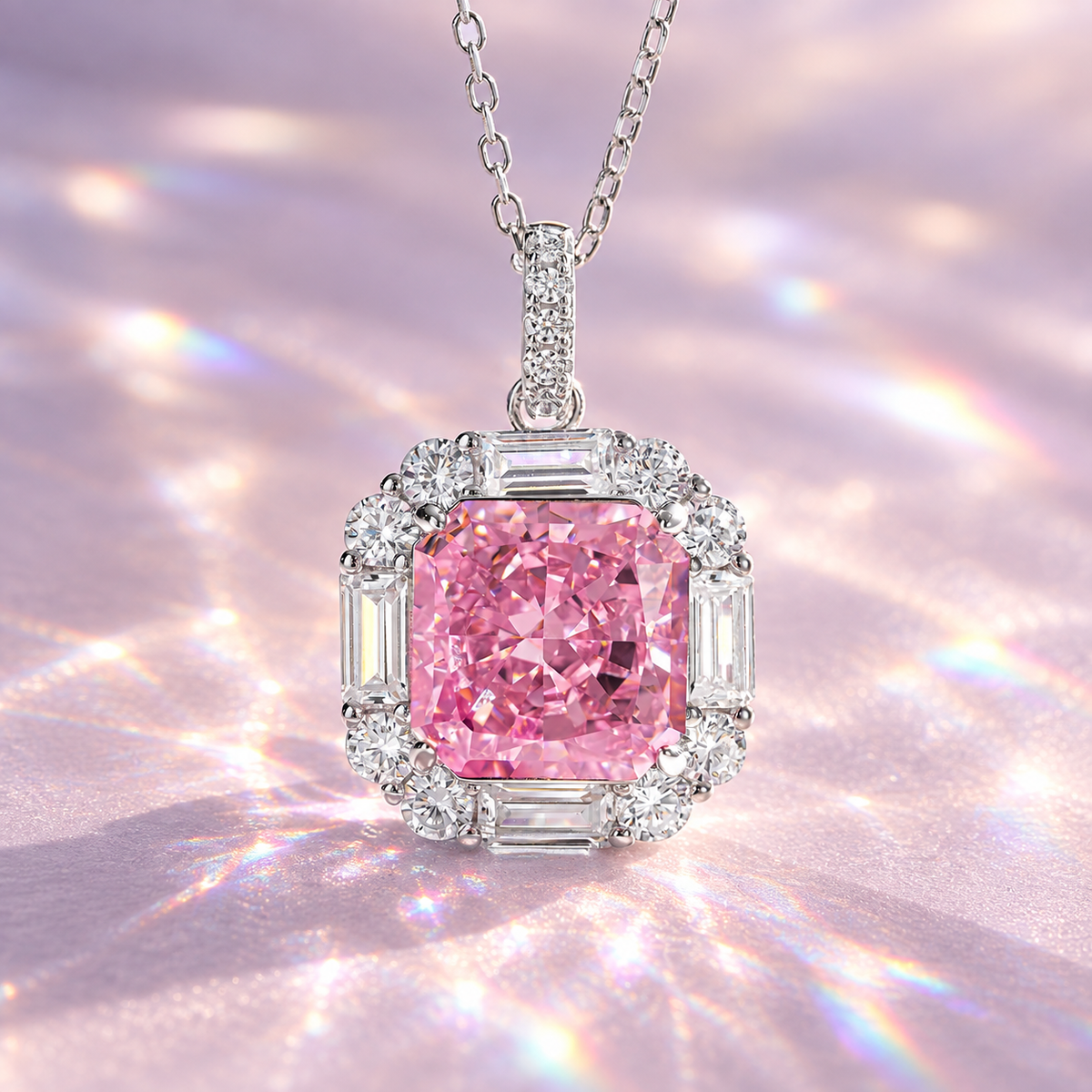 Radiant Diamond – Pink Éclat Kette