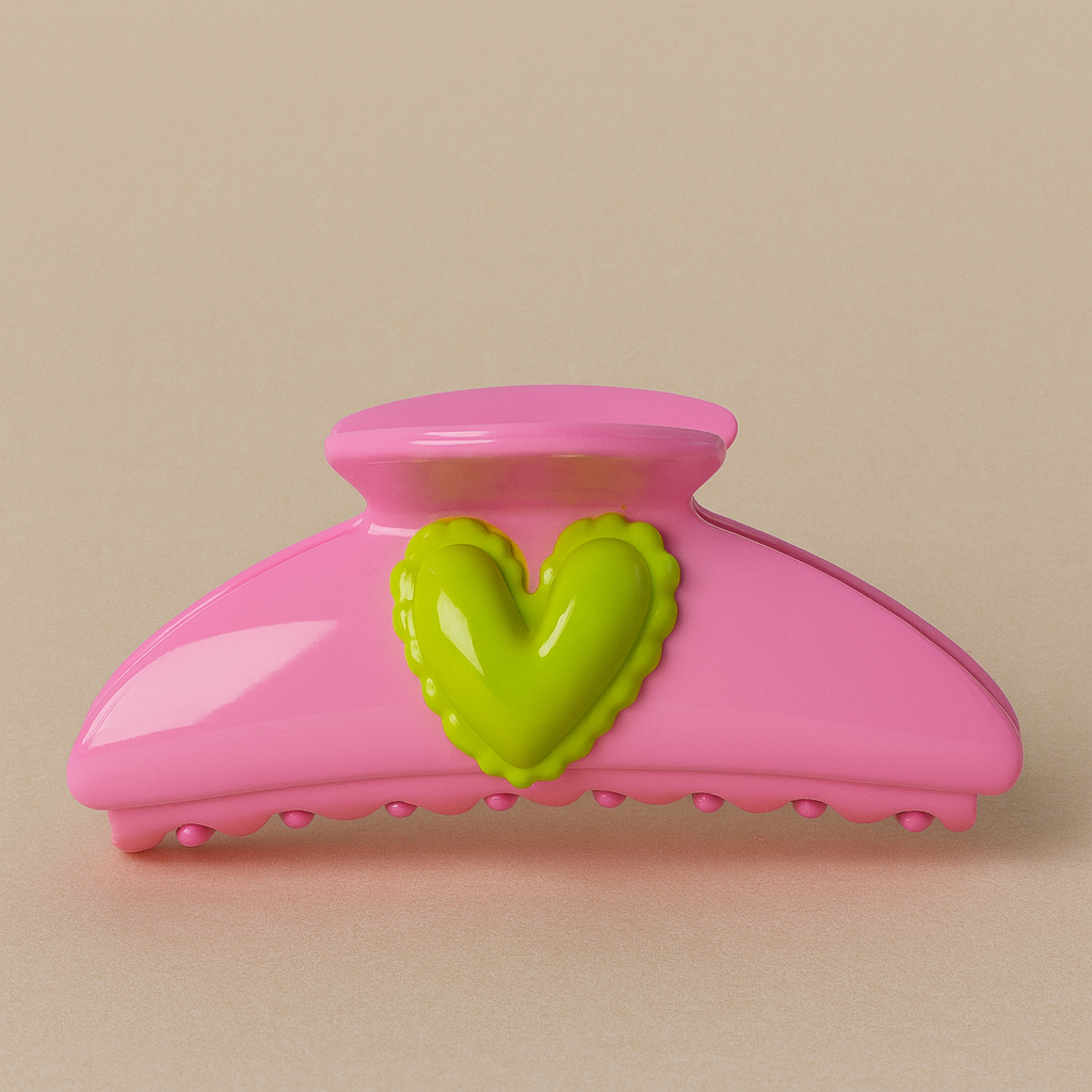 Pink Heart Haarklammer