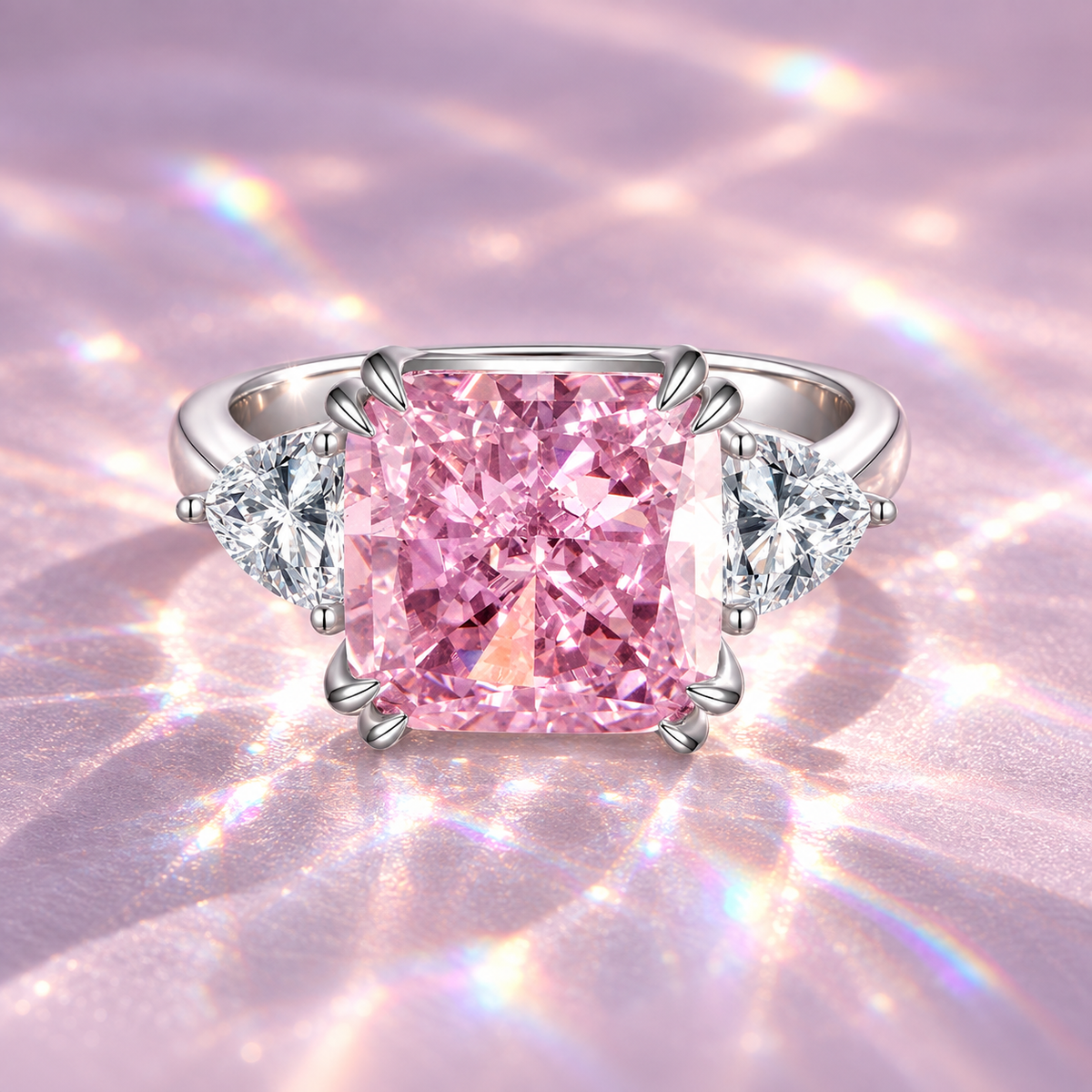 Radiant Diamond – Pink Mirage Ring