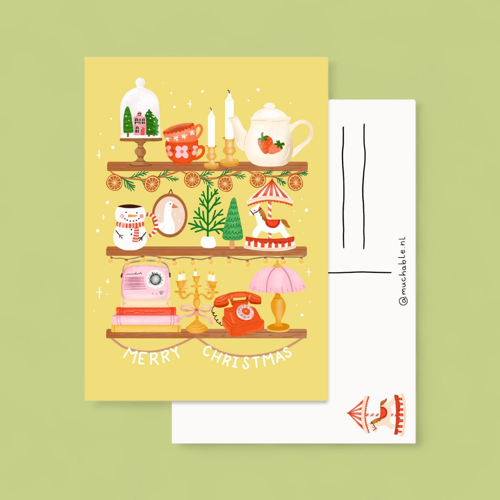 Postkarte - Weihnachtliches Regal