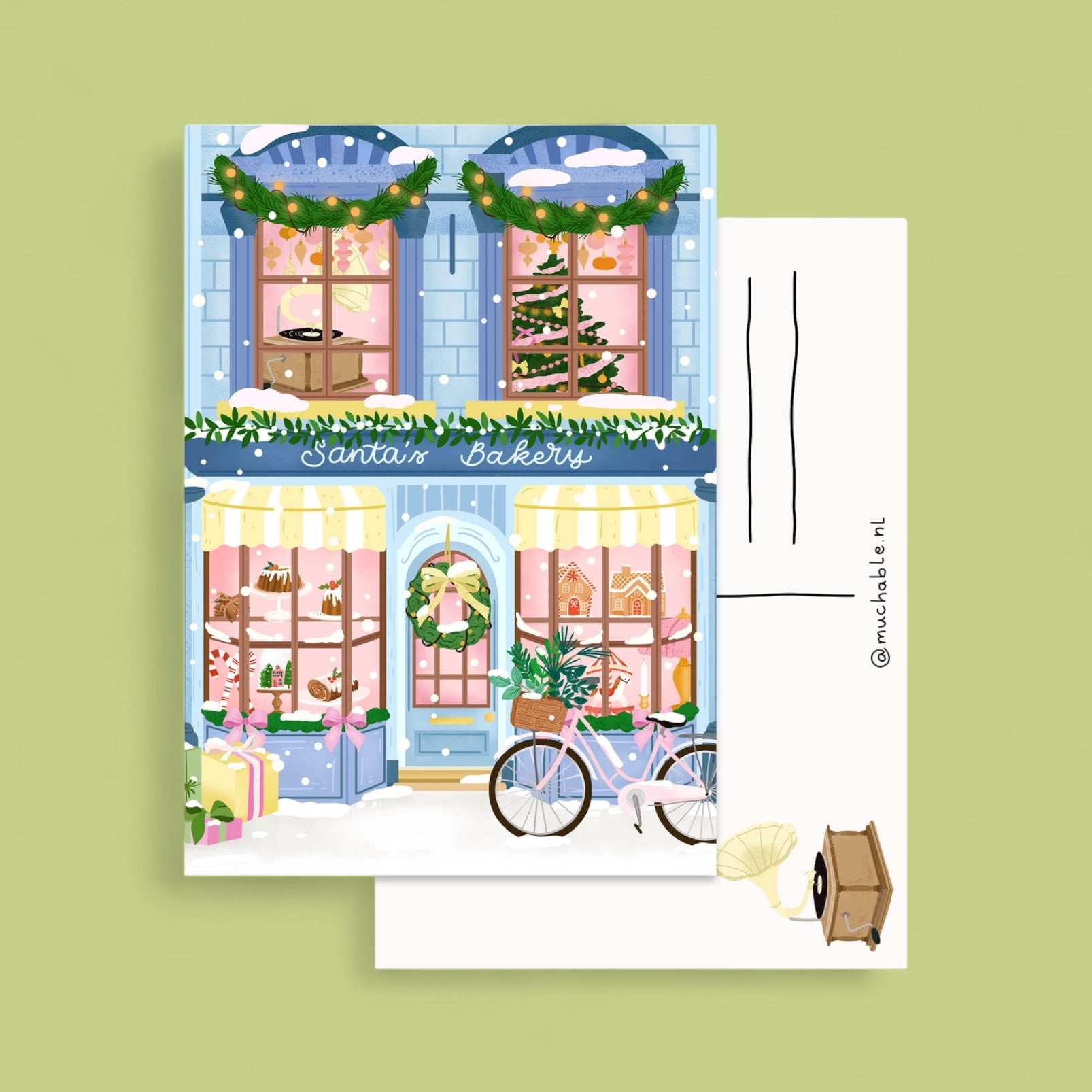 Postkarte - Santa's Bakery