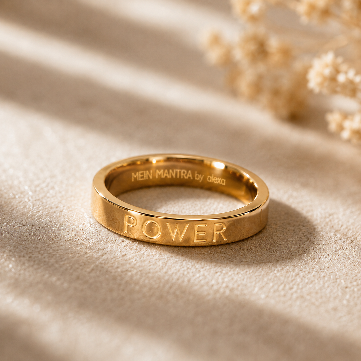 Mantraring „POWER“ aus Edelstahl | Mein Mantra